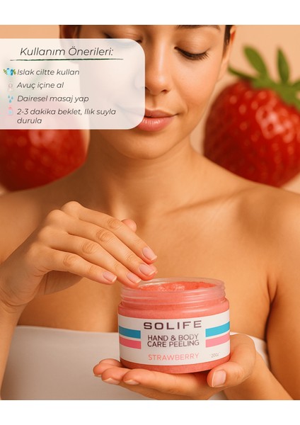 Strawberry Scrub Çilekli El ve Vücut Peeling 300 gr modelleri