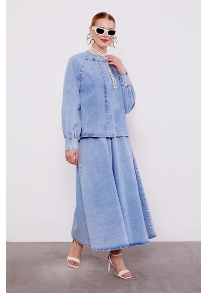 Buz Mavisi Kot Etekli Takım fiyatları