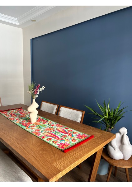 Kırmızı Püsküllü, Parrot Desen 40X140CM Runner fiyatları