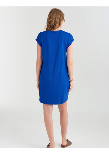 Kısa Kollu Midi Örme Plaj Elbisesi modelleri