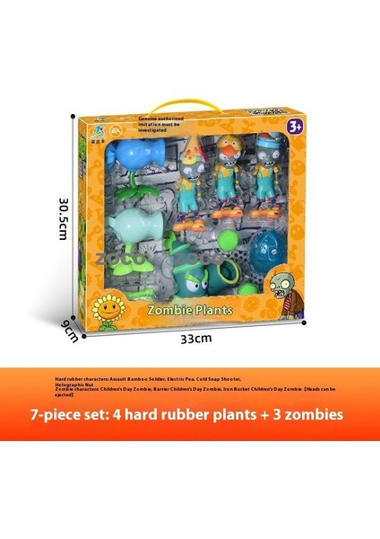 Plants Vs Zombies Oyuncak Hediye Seti Çocuk Erkek Vinil Karikatür Bebekler El Yapımı Modeller Set (Yurt Dışından)
