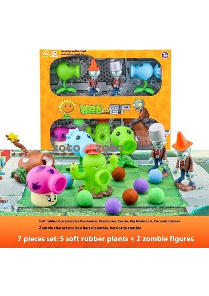 Plants Vs Zombies Oyuncak Hediye Seti Çocuk Erkek Vinil Karikatür Bebekler El Yapımı Modeller Set (Yurt Dışından)