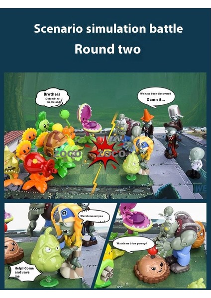 Plants Vs Zombies Oyuncak Hediye Seti Çocuk Erkek Vinil Karikatür Bebekler El Yapımı Modeller Set (Yurt Dışından) modelleri