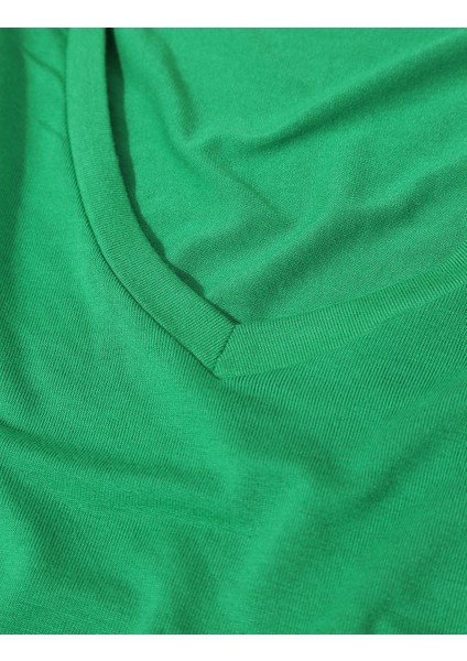 Kısa Kollu Midi Örme Plaj Elbisesi