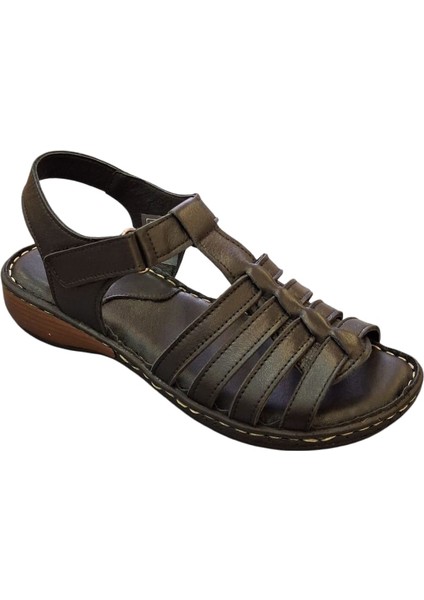 014 Hakiki Deri Kadın Sandalet
