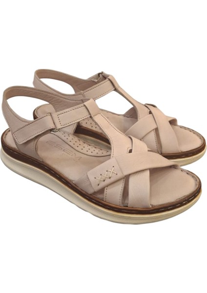 1723 Hakiki Deri Kadın Sandalet