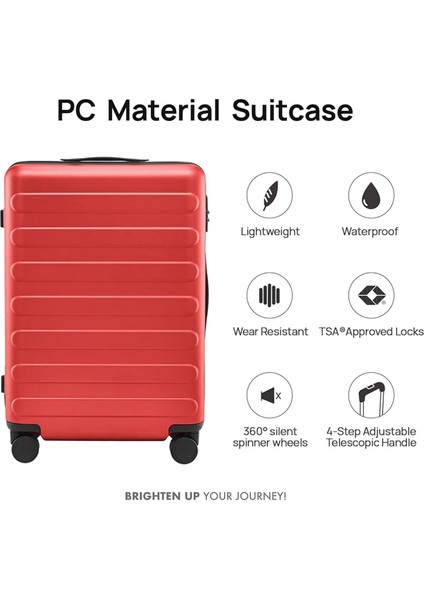 Nınetygo Rhine 20" Red Rhine Koleksiyonu | Duo | Sert Kapaklı 20 Inç El Bagajı indirimleri