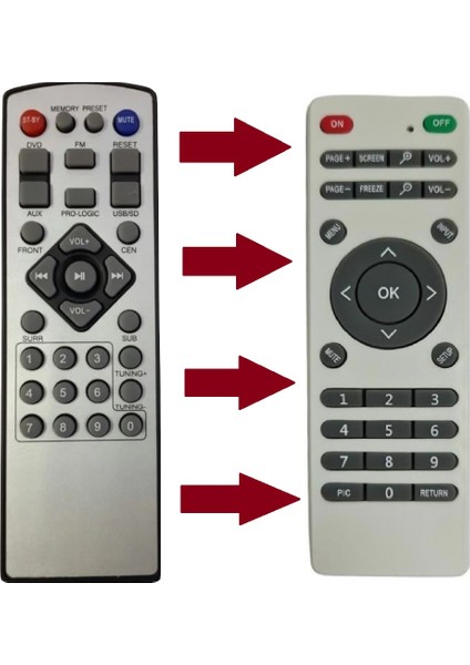 Kamosonic Ks-Es359 Ks-Es733 Ks-Es734 Uyumlu Ses Sistemi Kumandası