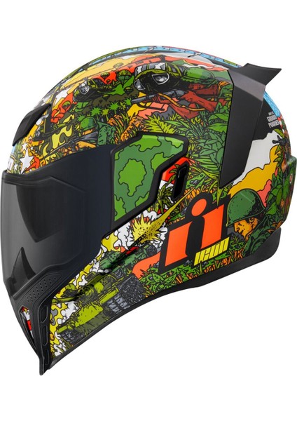 Airflite GP23 Kapalı Motosiklet Kaskı Siyah Yeşil Turuncu fiyatları