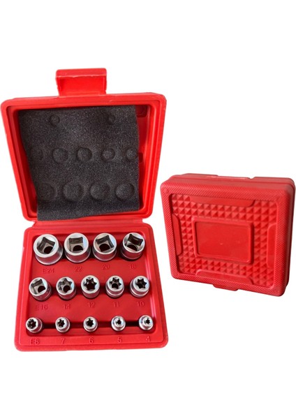 Kısa Iç Torx E Lokma Takımı 14 Parça