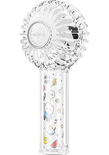 WI-FS012 Rgb Işıklı 3 Kademeli Portatif Mini Soğutucu El Fanı Beyaz fiyatları