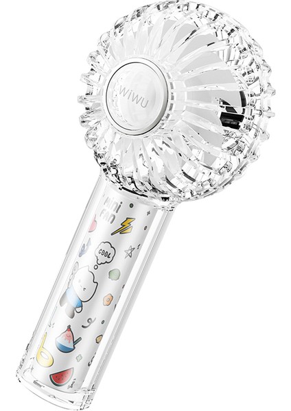 WI-FS012 Rgb Işıklı 3 Kademeli Portatif Mini Soğutucu El Fanı Beyaz modelleri