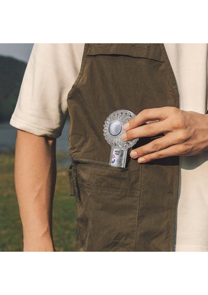 WI-FS012 Rgb Işıklı 3 Kademeli Portatif Mini Soğutucu El Fanı Beyaz indirimleri