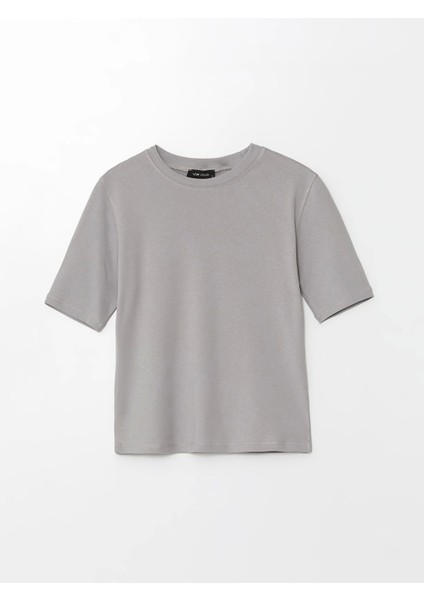 Lcw Vision Gri Bisiklet Yaka Kadın Tişört indirimleri