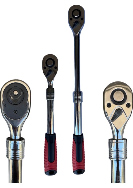 Profesyonel Uzatmalı 1/2" Cırcır Kolu -45 Diş