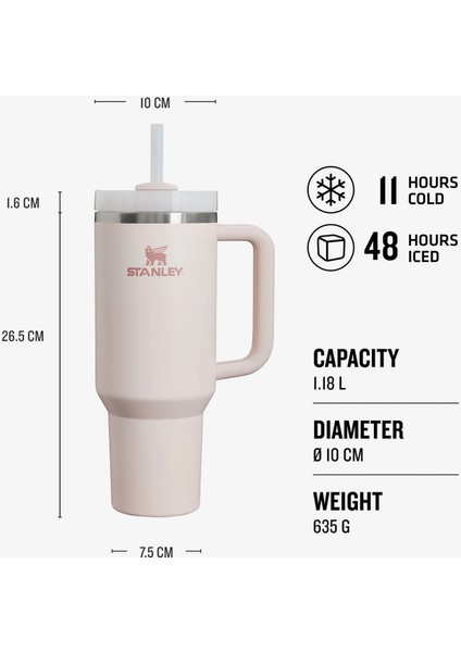 Kişiselleştirilebilir Stanley Quencher Pipetli Termos Bardak 1.18 Lt Özel Isimli fiyatları