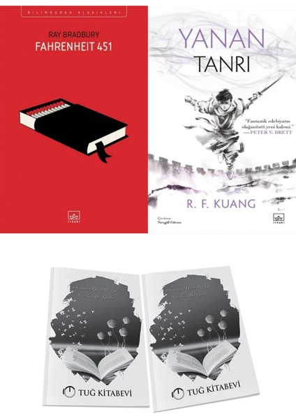 Fahrenheit 451 ve Yanan Tanrı (Ciltli) 2li Set + Hediyeli