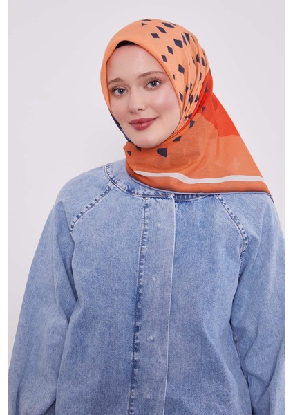 Turuncu Yaprak Desen Pamuk Eşarp fiyatları