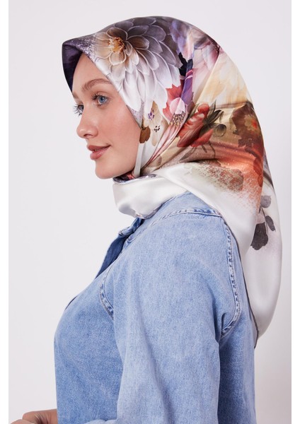 A.gri Çiçek Desen Sura Ipek Eşarp fiyatları