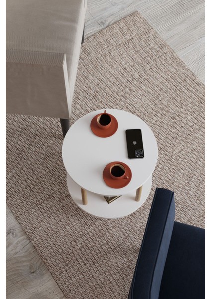 Yuvarlak Ahşap Ayaklı Zigon Sehpa Orta Sehpa Kahve Sehpası fırsatları