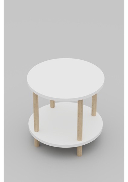 Yuvarlak Ahşap Ayaklı Zigon Sehpa Orta Sehpa Kahve Sehpası