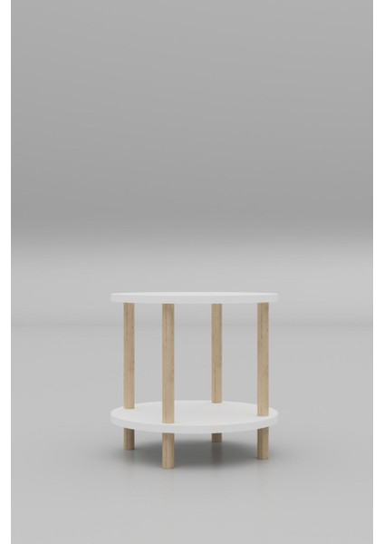 Yuvarlak Ahşap Ayaklı Zigon Sehpa Orta Sehpa Kahve Sehpası