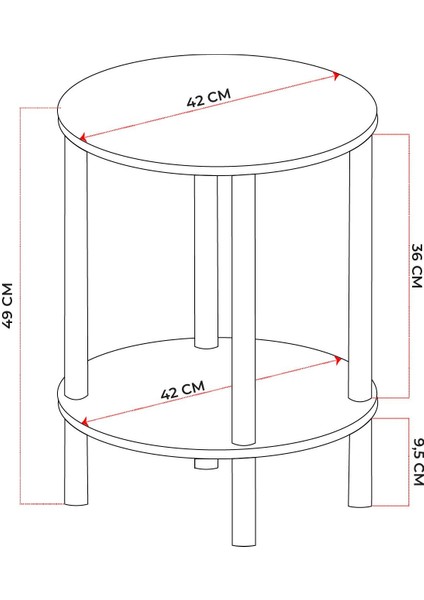 Yuvarlak Ahşap Ayaklı Zigon Sehpa Orta Sehpa Kahve Sehpası