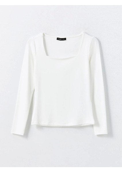 Lcwaıkıkı Basic Ekru Kare Yaka Kadın Body indirimleri