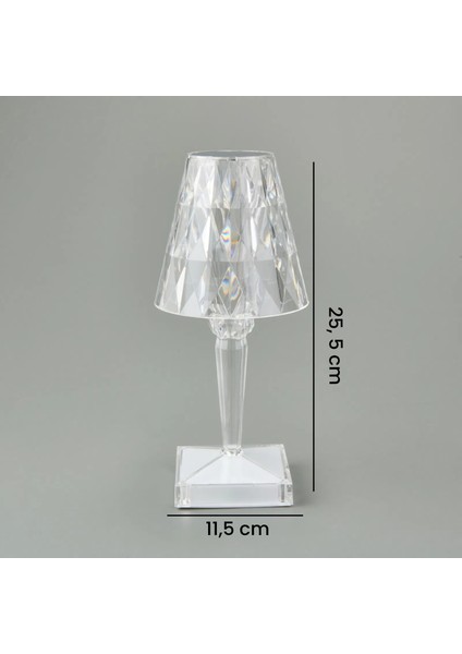 Lokino KRD-6947 LED Dokunmatik Lamba - Şeffaf indirimleri