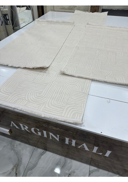 Bohem Yatak Odası Halısı Akrilik 3'lü Set Argın Halı