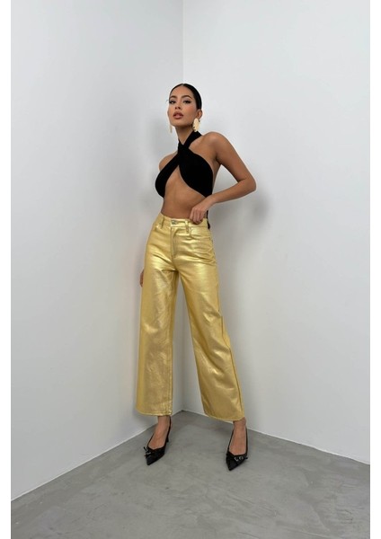 Metalik Yüksek Bel Pantolon fiyatları