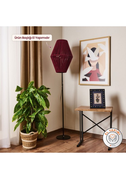 Lighting Kapsül Lambader - Bordo / Siyah