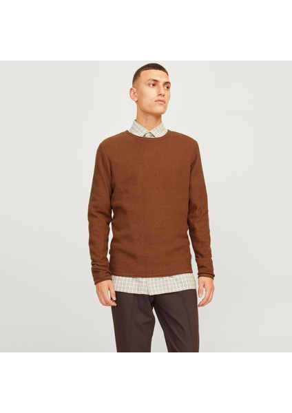 Erkek Bisiklet Yaka Düz Renk Örgü Kazak - Cooper