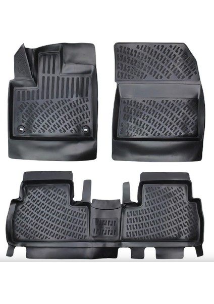 Peugeot Rifter 2019 Sonrası Havuzlu Paspas | Katlanamayan Ön Yolcu Koltuğu Olan Model Için Uygundur