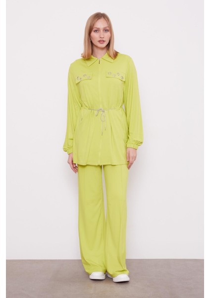 K.yeşil Cepli Belden Büzgülü Ikili Takım