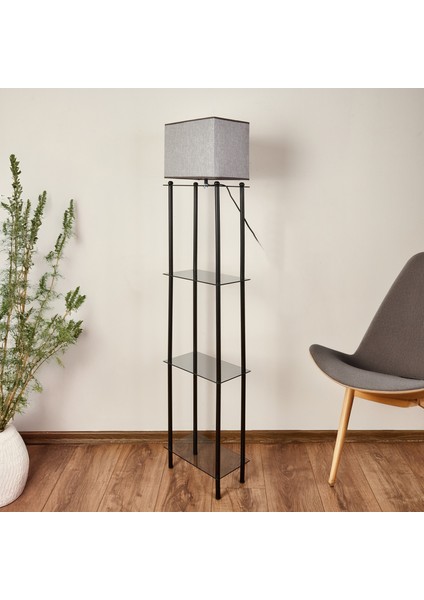 Lighting Lexington Cam Raflı Lambader - Siyah / Gri modelleri