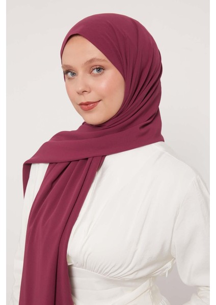 Patlıcan Moru Düz Medine Ipeği Şal fiyatları