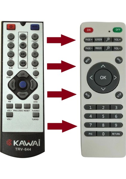 Kawai Trv-633 Trv-644 Uyumlu Ses Sistemi Kumandası fiyatları