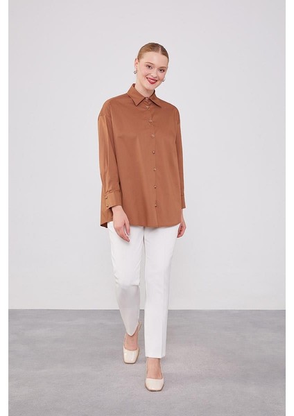 Kahve Düğme Detaylı Gömlek fiyatları