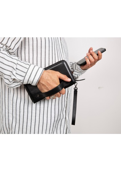 Aristo Hakiki Deri, El Yapımı, Telefon Bölmeli, Erkek El Çantası, Kömür Siyah modelleri