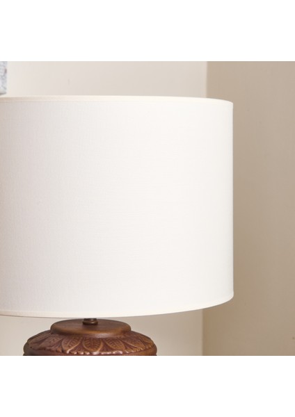 Lighting Çiçekli Kapaklı Abajur - Kahverengi / Krem - 50 cm modelleri