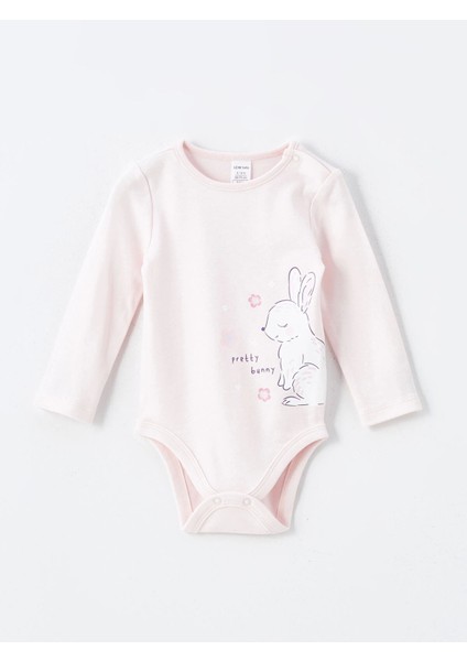 Lc Waıkıkı Pembe Bisiklet Yaka Kız Bebek Çıtçıtlı Bodysuit 2'li fiyatları