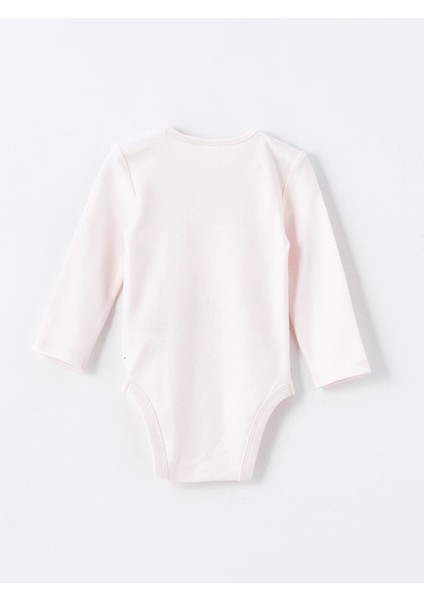 Lc Waıkıkı Pembe Bisiklet Yaka Kız Bebek Çıtçıtlı Bodysuit 2'li modelleri