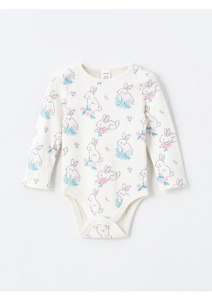 Lc Waıkıkı Pembe Bisiklet Yaka Kız Bebek Çıtçıtlı Bodysuit 2'li fırsatları