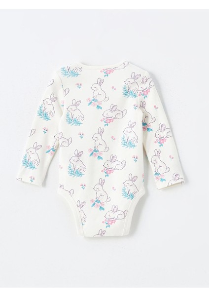 Lc Waıkıkı Pembe Bisiklet Yaka Kız Bebek Çıtçıtlı Bodysuit 2'li indirimleri