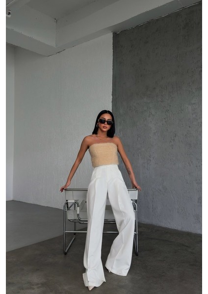 Üç Düğme Detayli Palazzo Pantolon fiyatları