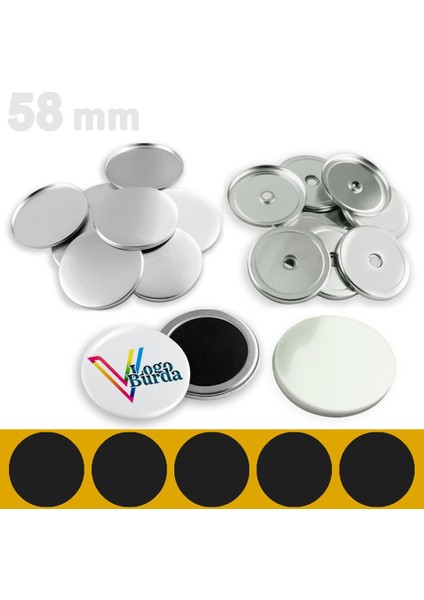 58MM Buton Sade Magnet VG58BSM