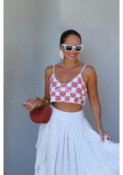 Renkli Örme Crop modelleri