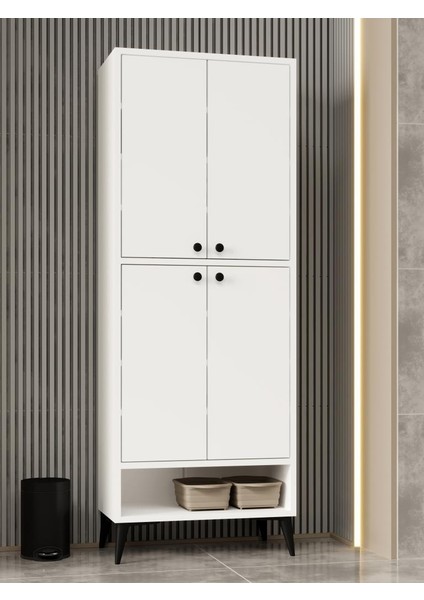 KuzeyLife Stepra 4 Kapaklı 9 Raflı Çok Amaçlı Dolap – Ayakkabılık & Kiler Dolabı fiyatları