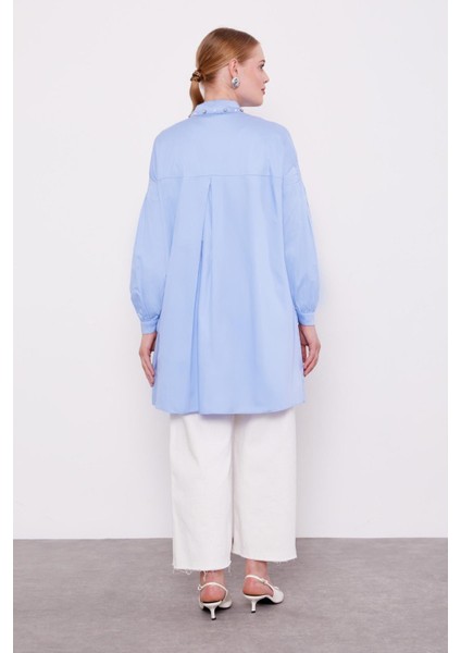 Mavi Işleme Detaylı Gömlek fırsatları